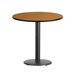 Flash Furniture XU-RD-30-NATTB-TR18-GG Table, Indoor, Dining Height
