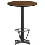 Flash Furniture XU-RD-30-WALTB-T2222B-3CFR-GG Table, Indoor, Bar Height