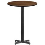 Flash Furniture XU-RD-30-WALTB-T2222B-GG Table, Indoor, Bar Height