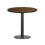 Flash Furniture XU-RD-30-WALTB-TR18-GG Table, Indoor, Dining Height