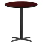 Flash Furniture XU-RD-36-MAHTB-T3030B-GG Table, Indoor, Bar Height