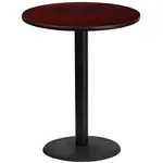 Flash Furniture XU-RD-36-MAHTB-TR24B-GG Table, Indoor, Bar Height