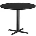 Flash Furniture XU-RD-42-BLKTB-T3333-GG Table, Indoor, Dining Height