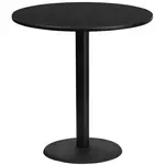 Flash Furniture XU-RD-42-BLKTB-TR24B-GG Table, Indoor, Bar Height