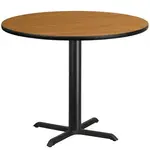 Flash Furniture XU-RD-42-NATTB-T3333-GG Table, Indoor, Dining Height