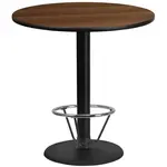 Flash Furniture XU-RD-42-WALTB-TR24B-4CFR-GG Table, Indoor, Bar Height