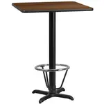 Flash Furniture XU-WALTB-2424-T2222B-3CFR-GG Table, Indoor, Bar Height