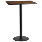 Flash Furniture XU-WALTB-2430-TR18B-GG Table, Indoor, Bar Height