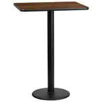 Flash Furniture XU-WALTB-2430-TR18B-GG Table, Indoor, Bar Height