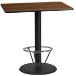 Flash Furniture XU-WALTB-2442-TR24B-4CFR-GG Table, Indoor, Bar Height