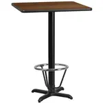 Flash Furniture XU-WALTB-3030-T2222B-3CFR-GG Table, Indoor, Bar Height
