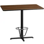 Flash Furniture XU-WALTB-3048-T2230B-3CFR-GG Table, Indoor, Bar Height