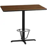 Flash Furniture XU-WALTB-3048-T2230B-3CFR-GG Table, Indoor, Bar Height