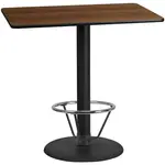 Flash Furniture XU-WALTB-3048-TR24B-4CFR-GG Table, Indoor, Bar Height