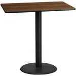 Flash Furniture XU-WALTB-3048-TR24B-GG Table, Indoor, Bar Height