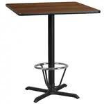 Flash Furniture XU-WALTB-3636-T3030B-3CFR-GG Table, Indoor, Bar Height