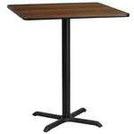 Flash Furniture XU-WALTB-3636-T3030B-GG Table, Indoor, Bar Height