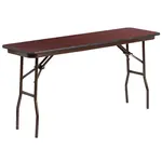 Flash Furniture YT-1860-MEL-WAL-GG Folding Table, Rectangle