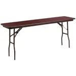 Flash Furniture YT-1872-MEL-WAL-GG Folding Table, Rectangle