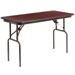 Flash Furniture YT-2448-MEL-WAL-GG Folding Table, Rectangle