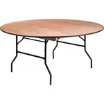 Flash Furniture YT-WRFT66-TBL-GG Folding Table, Round