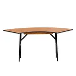 Flash Furniture YT-WSFT48-24-SP-GG Folding Table, Serpentine/Crescent