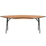 Flash Furniture YT-WSFT60-30-SP-GG Folding Table, Serpentine/Crescent 