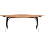 Flash Furniture YT-WSFT60-30-SP-GG Folding Table, Serpentine/Crescent