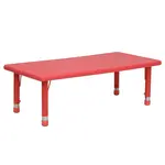 Flash Furniture YU-YCX-001-2-RECT-TBL-RED-GG Table, Indoor, Activity