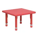 Flash Furniture YU-YCX-002-2-SQR-TBL-RED-GG Table, Indoor, Activity
