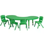 Flash Furniture YU-YCX-0043-2-MOON-TBL-GREEN-E-GG Chair & Table Set, Indoor