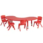 Flash Furniture YU-YCX-0043-2-MOON-TBL-RED-E-GG Chair & Table Set, Indoor