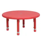 Flash Furniture YU-YCX-007-2-ROUND-TBL-RED-GG Table, Indoor, Activity