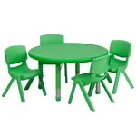 Flash Furniture YU-YCX-0073-2-ROUND-TBL-GREEN-E-GG Chair & Table Set, Indoor