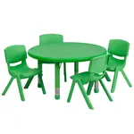 Flash Furniture YU-YCX-0073-2-ROUND-TBL-GREEN-E-GG Chair & Table Set, Indoor