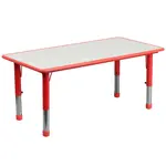 Flash Furniture YU-YCY-060-RECT-TBL-RED-GG Table, Indoor, Activity