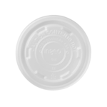 Flat Lid, 8 oz, White, PLA, (1000/Case), Karat Earth KE-KDL90