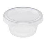 Flat Lid, Fits 1.5-2 oz Portion Cup, Clear, PET, (2500/Case), Karat FP-PL200-PET