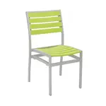 Florida Seating AL-5602-0 SILVER/ GREEN Chair, Side, Stacking, Outdoor