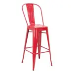 Florida Seating IND BARSTOOL RED Bar Stool, Indoor