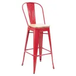 Florida Seating IND BARSTOOL RED WS Bar Stool, Indoor