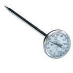 FLUKE ELECTRONICS Dial Thermometer, 5", Stainless steel, 0 to +220°F, Fluke T220A