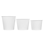 Food Bucket, 85 oz, White, Paperboard, (180/Case), Karat C-FB85W