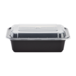 Food Container, 24 oz, Black, Polypropylene, With Lids, (150/Case), Karat IM-FC1024B