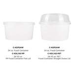 Food Container, 24 oz, White, Paper, (600/Case), Karat C-KDP24W