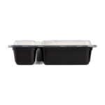 Food Container, 28 oz, Black, Polypropylene, With Lids, (150/Case), Karat IM-FC1030B-2C