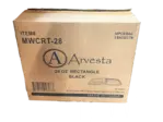 Food Container, 28 oz, Rectangle, With Lids, 150 Sets, Arvesta MWCRT-28