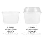 Food Container, 28 oz, White, Paper, (600/Case), Karat C-KDP28W