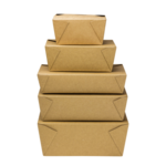 Food Container, #3, 76 fl oz., Kraft, Cardboard, Fold-To-Go, (200/Case) Karat FP-FTG76K