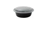 Food Container, 32 Oz, Black, Polypropylene, With Lids, (150/Case), Arvesta MWCR-32